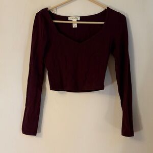 Forever 21 purple Long Sleeve Blouse